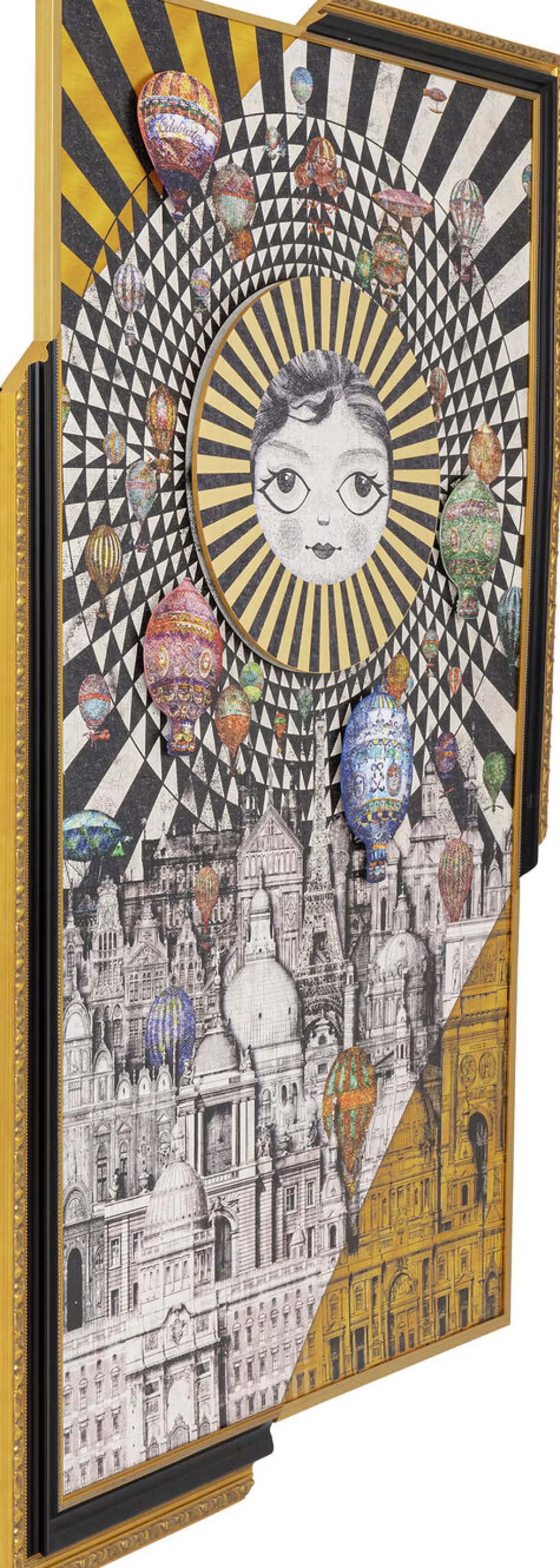 KARE Design - Tableau Encadré Décoratif Ballons - Œuvre Murale Moderne 110 x 174 cm