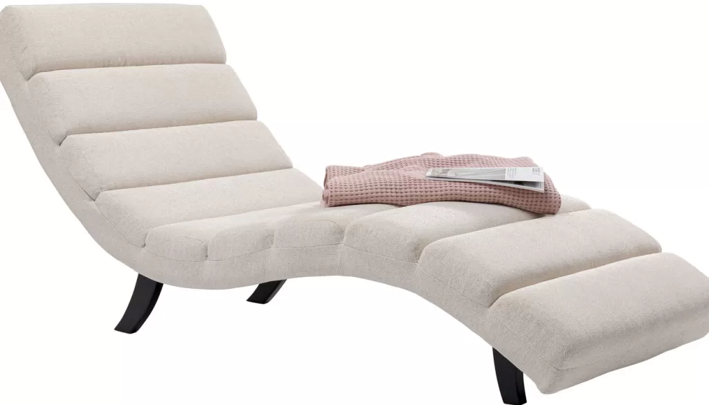 Fauteuil Relax Balou - Design Scandinave en Tissu Crème, 190 cm de Largeur - Collection KARE