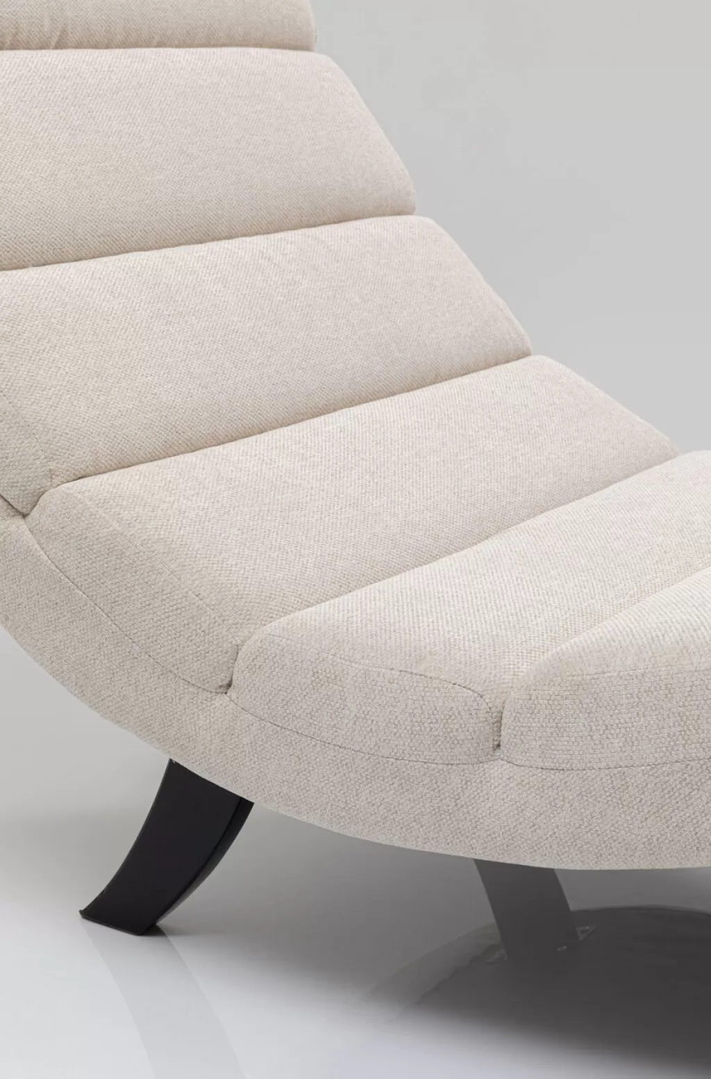 Fauteuil Relax Balou - Design Scandinave en Tissu Crème, 190 cm de Largeur - Collection KARE
