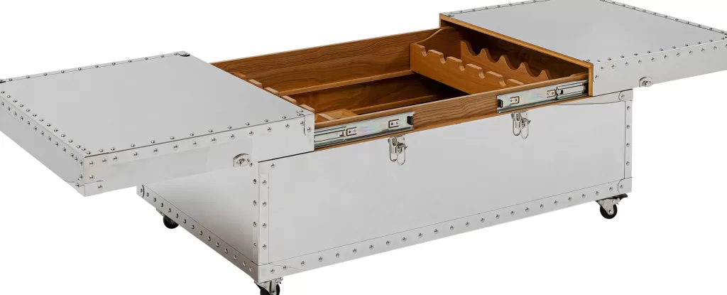 Table basse design Bar Vegas par KARE Design - Meuble élégant pour salon avec rangement intégré (120x75 cm)