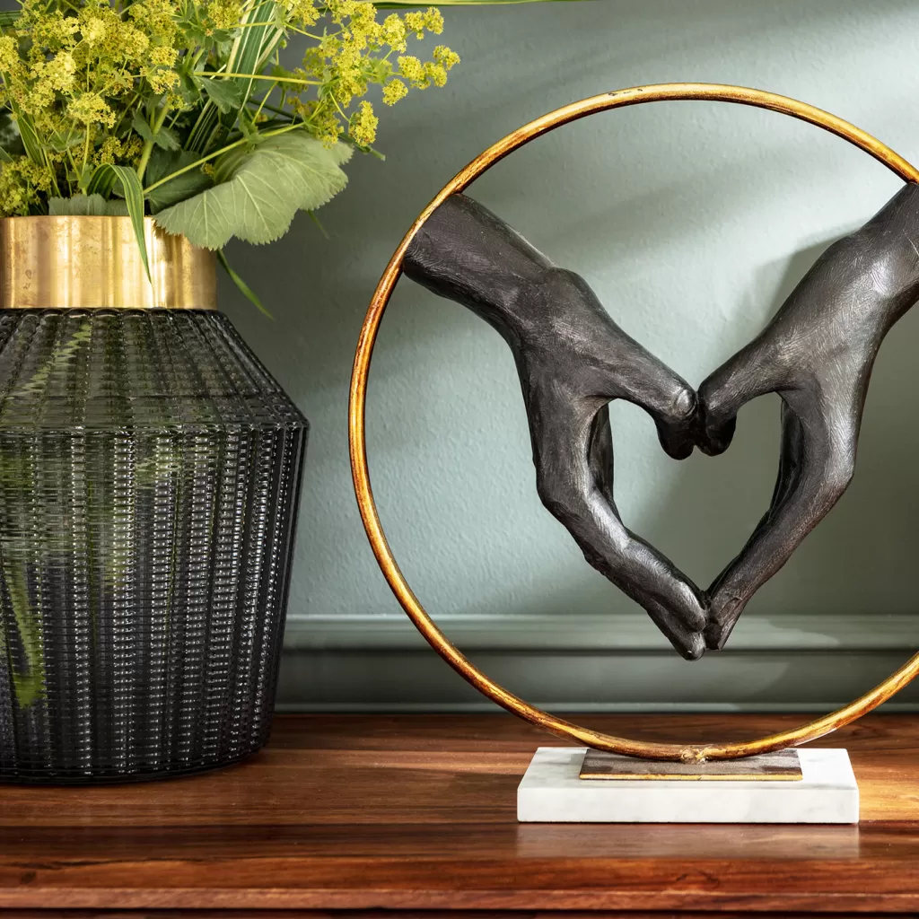 Vase design moderne Barfly - Gris anthracite 30 cm, idéal pour le salon - Création KARE Design