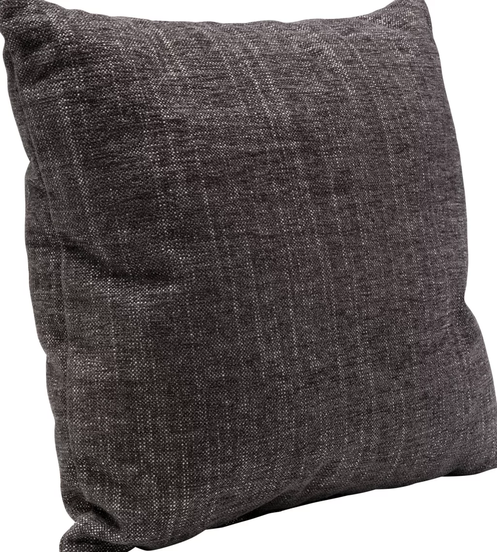 Coussin d'appoint moelleux pour salon - Design Bayur gris anthracite, format carré 40x40 cm - Confort et style contemporain
