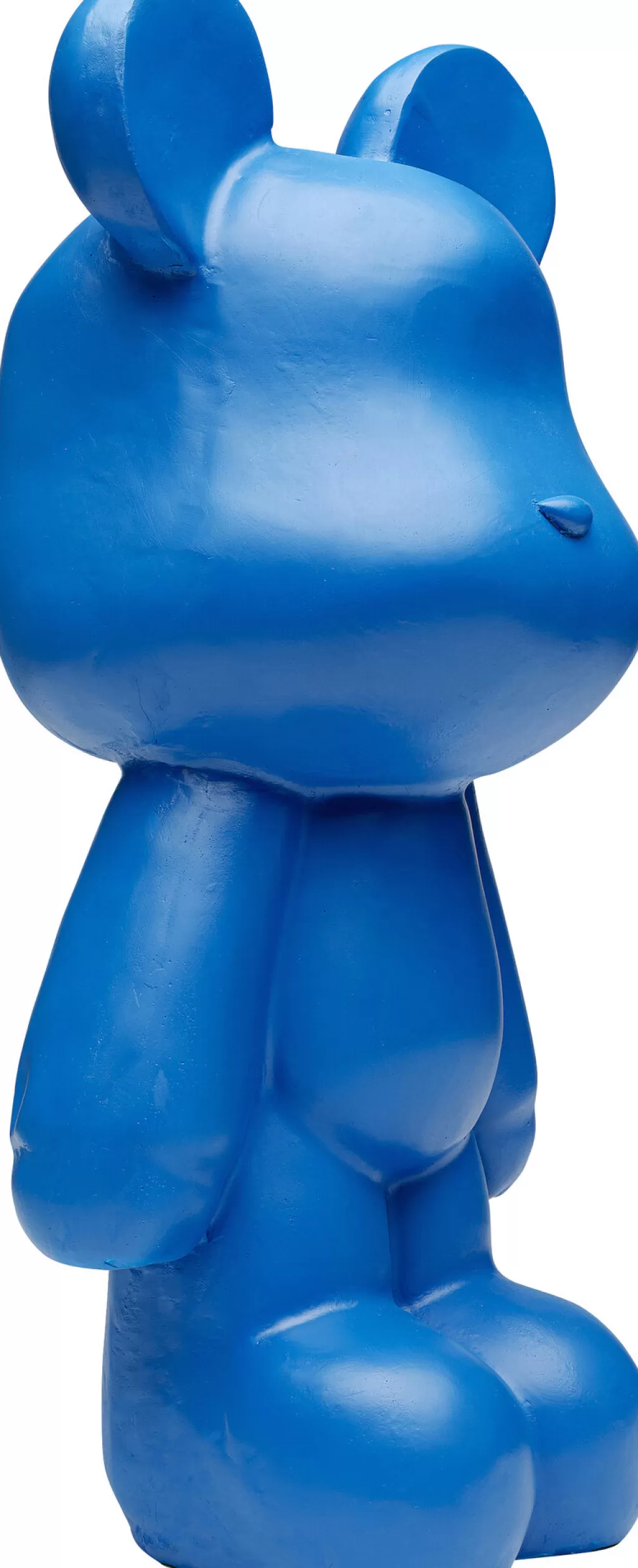 KARE Design – Ours Décoratif Bleu Élégant en Peluche – Sculpture Murale ou d'Étagère – Hauteur 51 cm