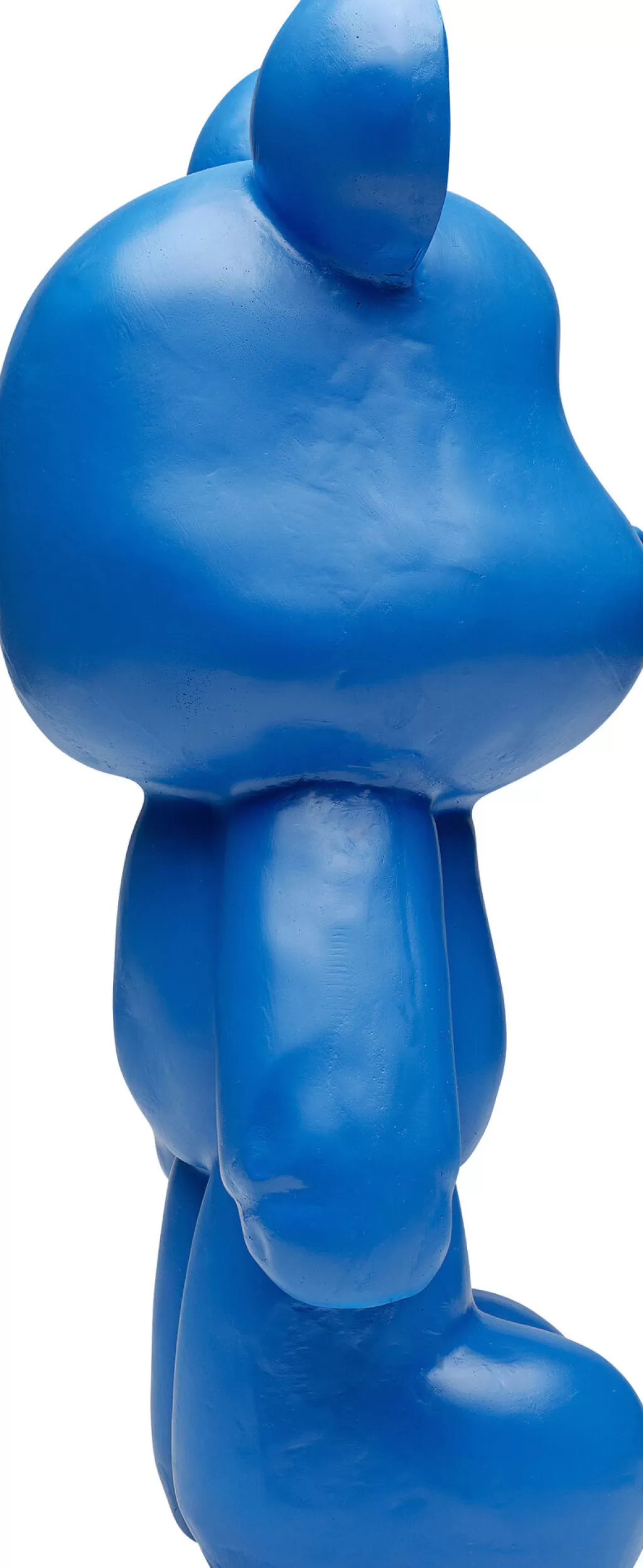 KARE Design – Ours Décoratif Bleu Élégant en Peluche – Sculpture Murale ou d'Étagère – Hauteur 51 cm