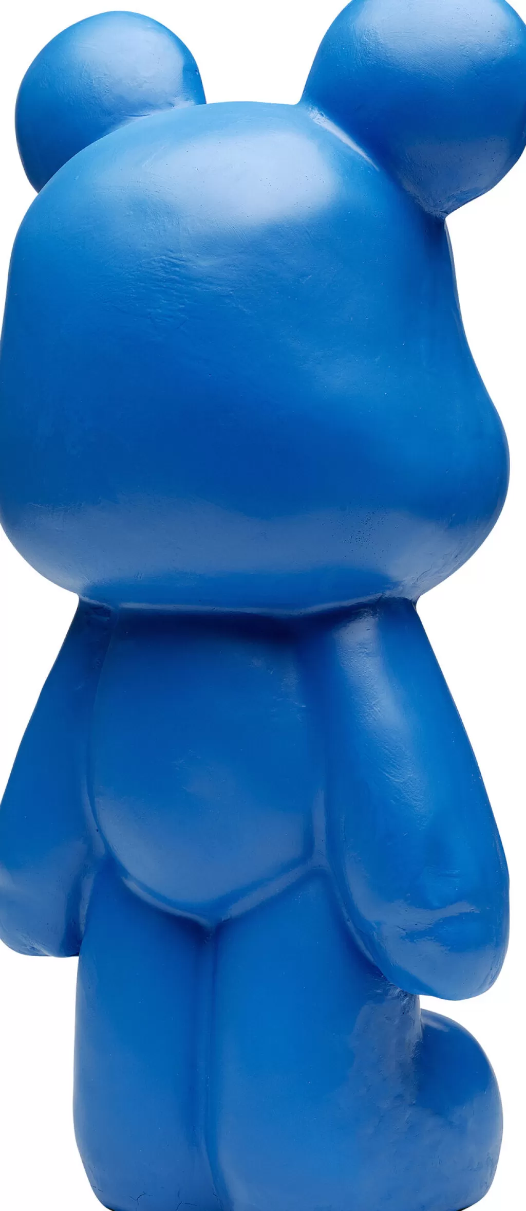 KARE Design – Ours Décoratif Bleu Élégant en Peluche – Sculpture Murale ou d'Étagère – Hauteur 51 cm