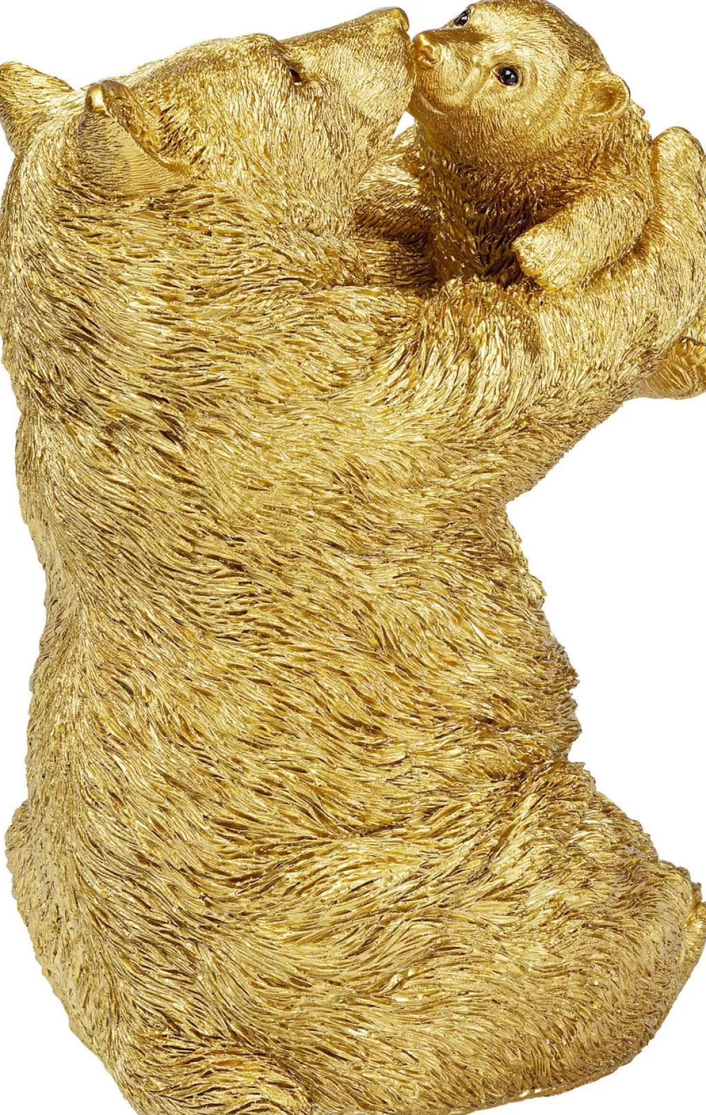 Figurine Ours Doré Chanceux pour Maman - Design Élégant par KARE - Décoration Murale 27 cm