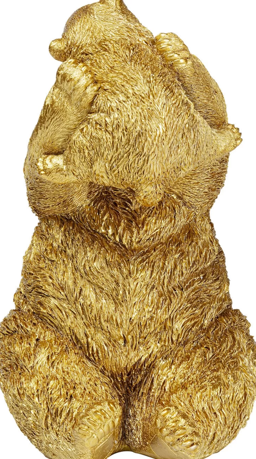 Figurine Ours Doré Chanceux pour Maman - Design Élégant par KARE - Décoration Murale 27 cm