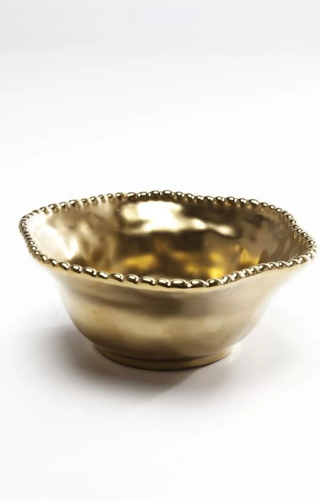 Bol élégant pour apéritifs - Collection Bell par KARE Design  
Finition dorée brillante - Diamètre 16 cm - Style contemporain
