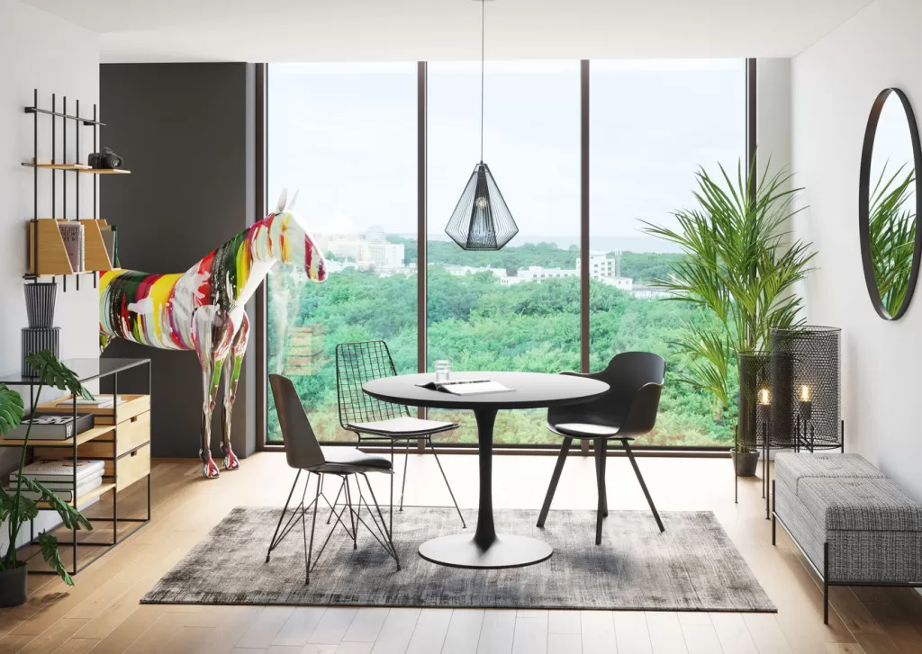 Miroir mural design KARE - Modèle Bella circulaire en 100 cm de diamètre, décoration moderne pour intérieur élégant