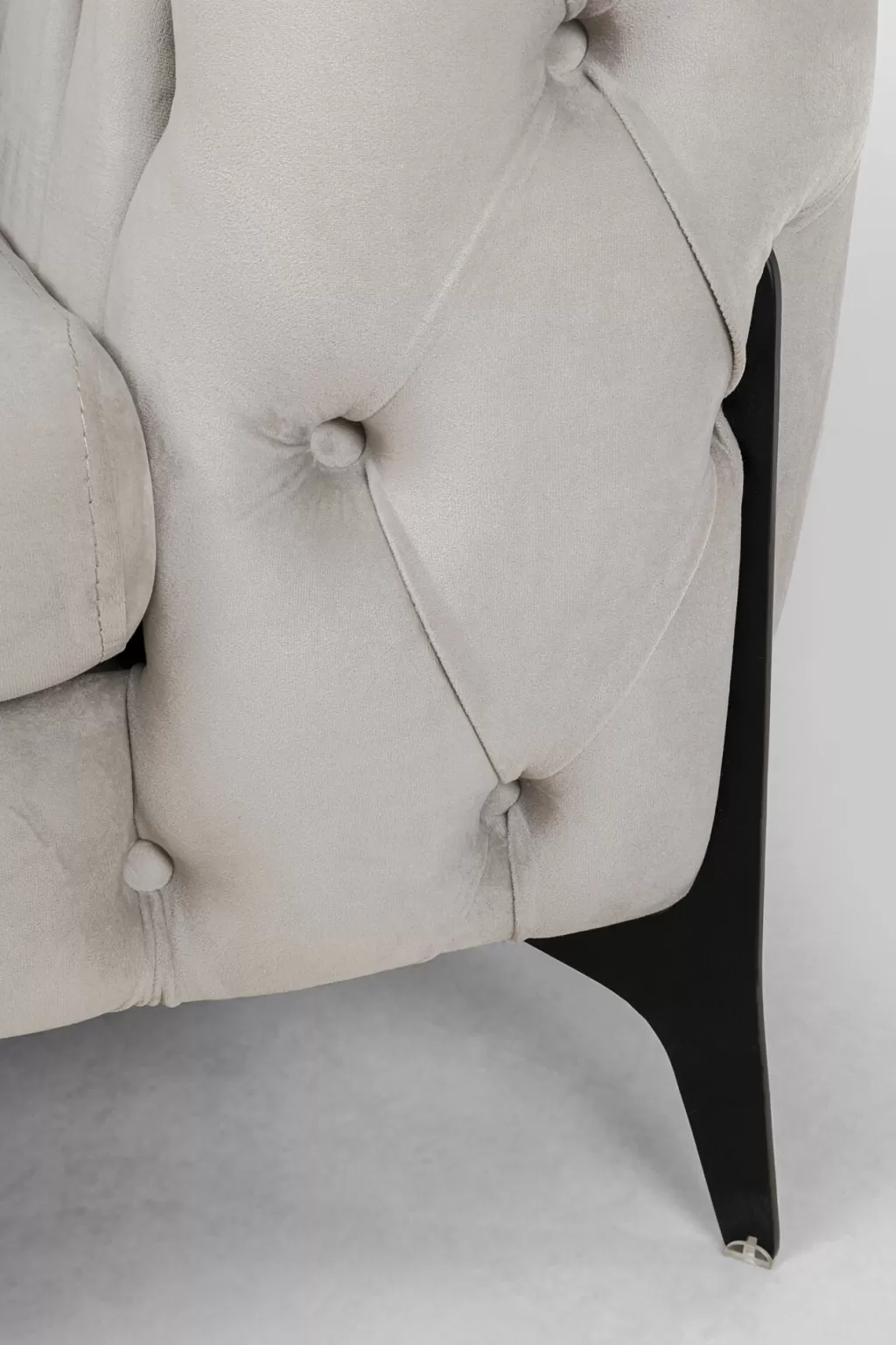 Canapé d'angle velours Bellissima - Modèle élégant Taupe 240x180 cm par KARE Design | Salon contemporain
