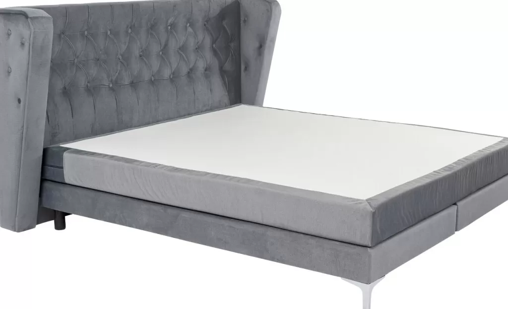 Lit double design Benito gris lune 180x200 cm - Collection exclusive par KARE Design
