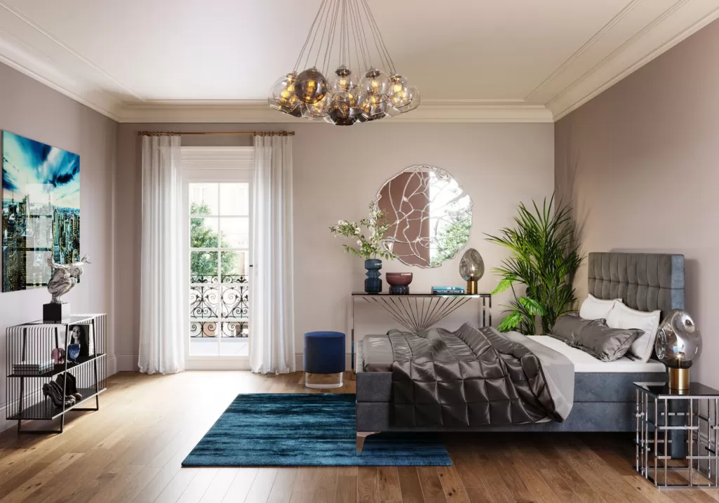 Lit design Benito Star par KARE - Modèle Élégant en Gris Anthracite, Dimensions Reine 180 x 200 cm, Structure Confortable pour Chambre Contemporaine