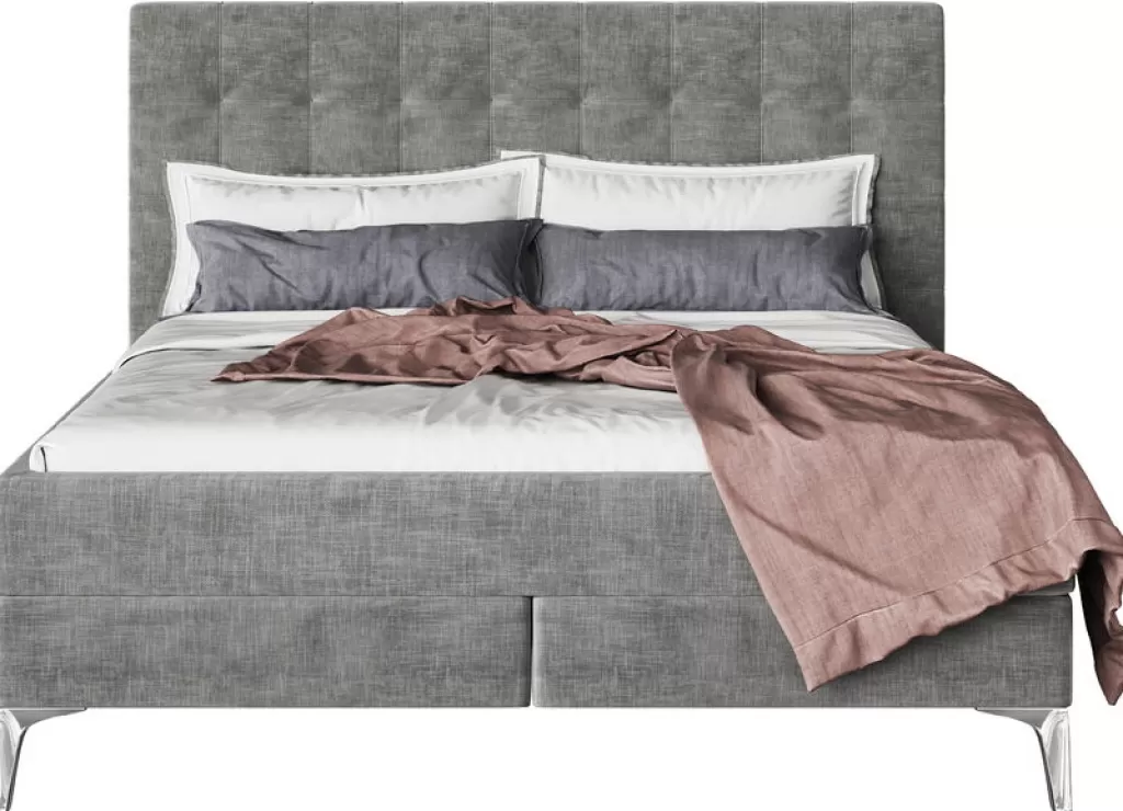 Lit design Benito Star par KARE - Modèle Élégant en Gris Anthracite, Dimensions Reine 180 x 200 cm, Structure Confortable pour Chambre Contemporaine