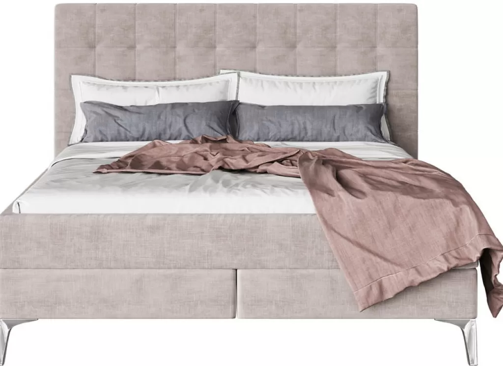 Lit double Benito Star édition design - Crème chaleureux - KARE Collection 160x200 cm