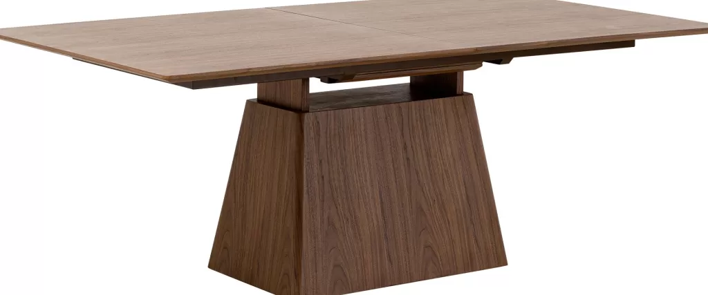 Table extensible Benvenuto en noyer naturel - Design modulable KARE (200/250 x 110 cm)