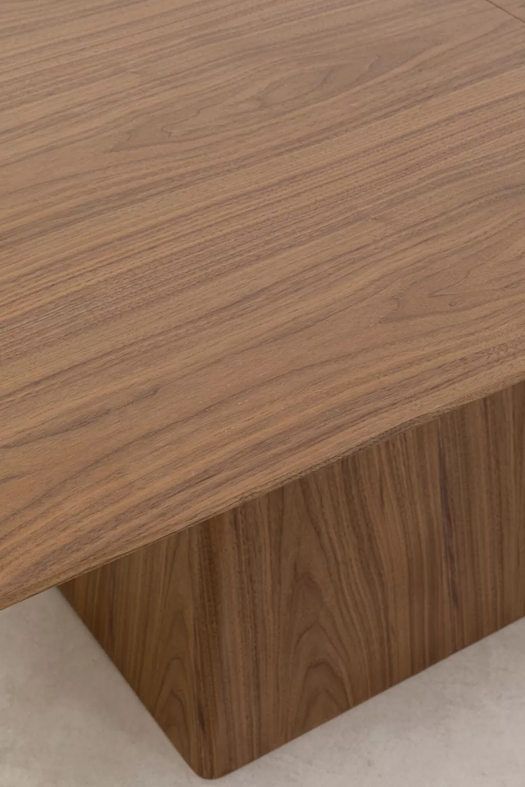 Table extensible Benvenuto en noyer naturel - Design modulable KARE (200/250 x 110 cm)