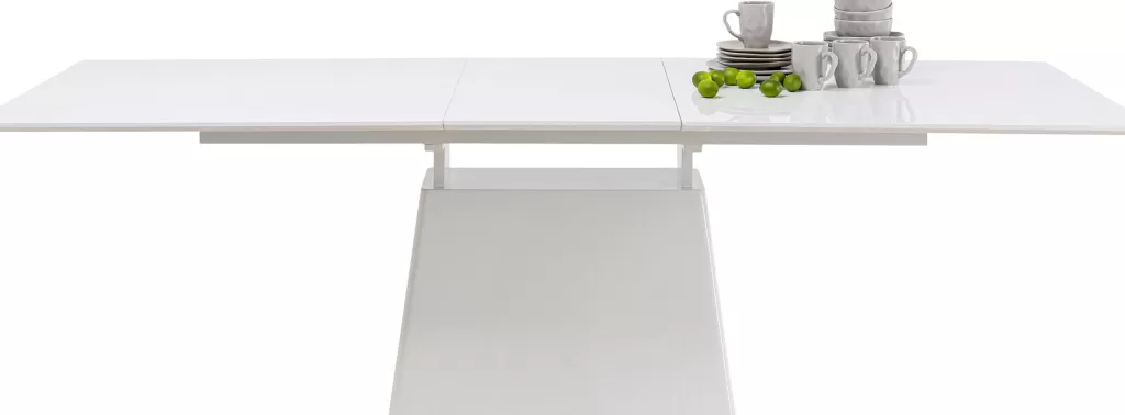 Table extensible Benvenuto design moderne – Blanc pur, Dimensions 200 x 110 cm (extension 50 cm) – KARE Design