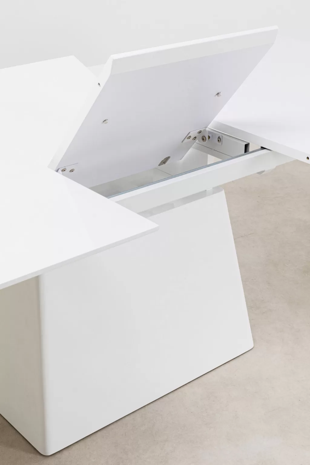 Table extensible Benvenuto design moderne – Blanc pur, Dimensions 200 x 110 cm (extension 50 cm) – KARE Design