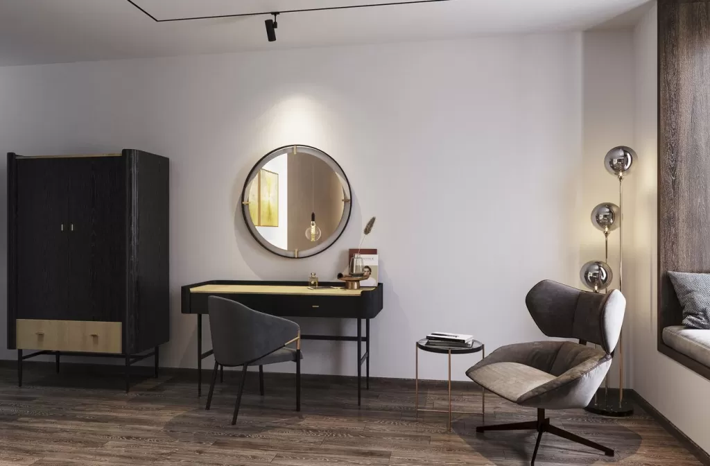 Miroir Design Contemporain KARE - Cadre Métal Modèle Betsy, Diamètre 90 cm