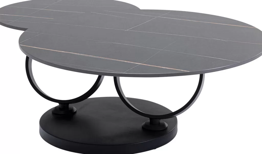 Table basse design Beverly - Modèle élégant en noir, dimensions 133 x 80 cm - KARE Design pour salon moderne