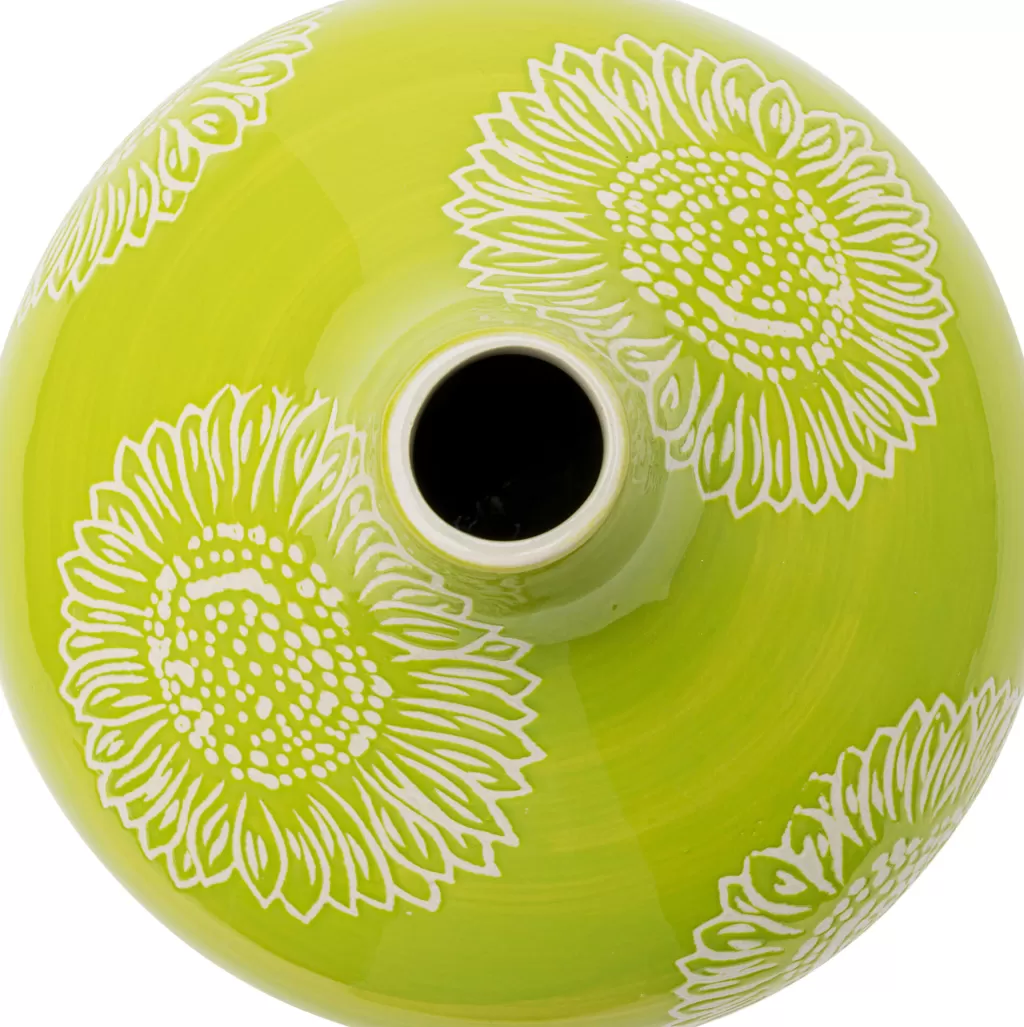 Grand vase décoratif KARE Design - Big Bloom | Vert émeraude 21 cm pour un intérieur contemporain