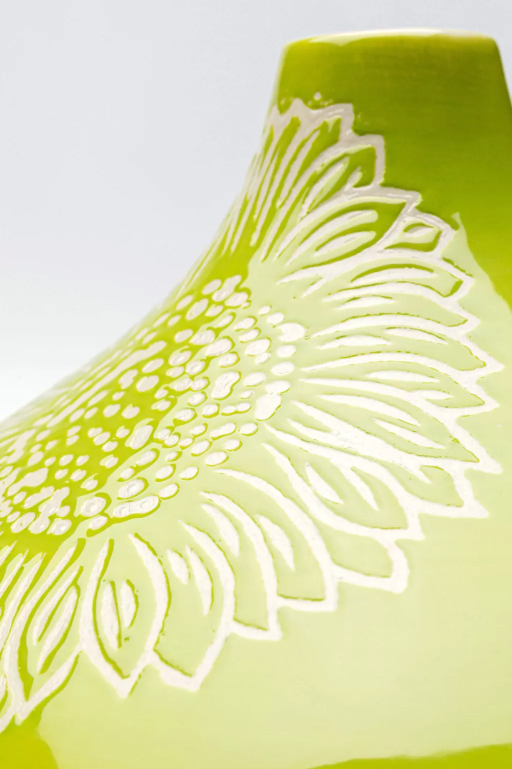 Grand vase décoratif KARE Design - Big Bloom | Vert émeraude 21 cm pour un intérieur contemporain