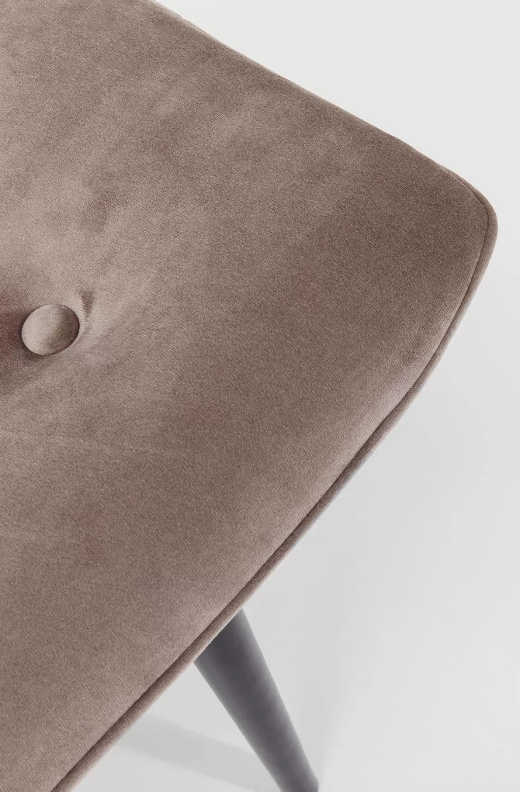 KARE Design Chaise et Pouf Vicky Velvet en Velours Noir et Gris - Dimensions 46x59 cm