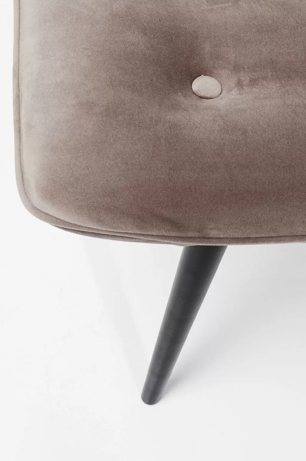 KARE Design Chaise et Pouf Vicky Velvet en Velours Noir et Gris - Dimensions 46x59 cm