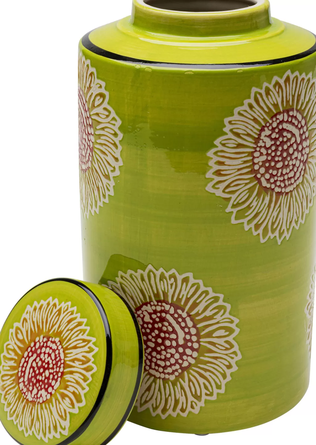 Vase décoratif Bloom Green en céramique - Vert printanier - KARE Design - Cache-pot moderne pour intérieur (27 cm)