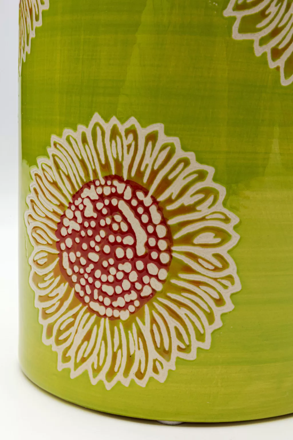 Vase décoratif Bloom Green en céramique - Vert printanier - KARE Design - Cache-pot moderne pour intérieur (27 cm)