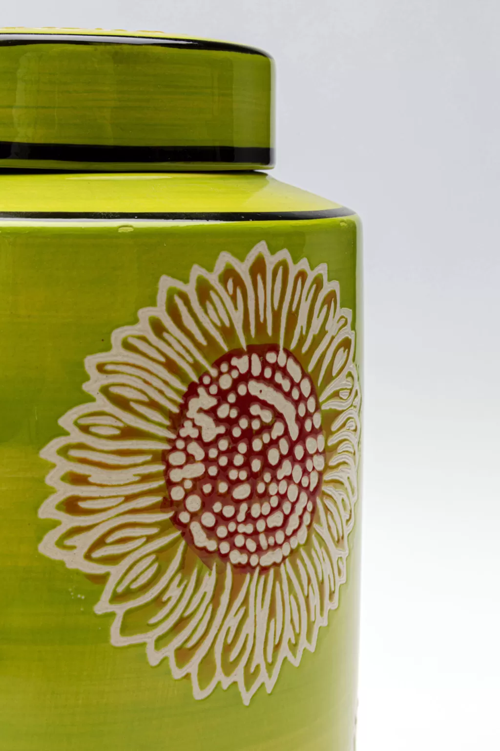 Vase décoratif Bloom Green en céramique - Vert printanier - KARE Design - Cache-pot moderne pour intérieur (27 cm)