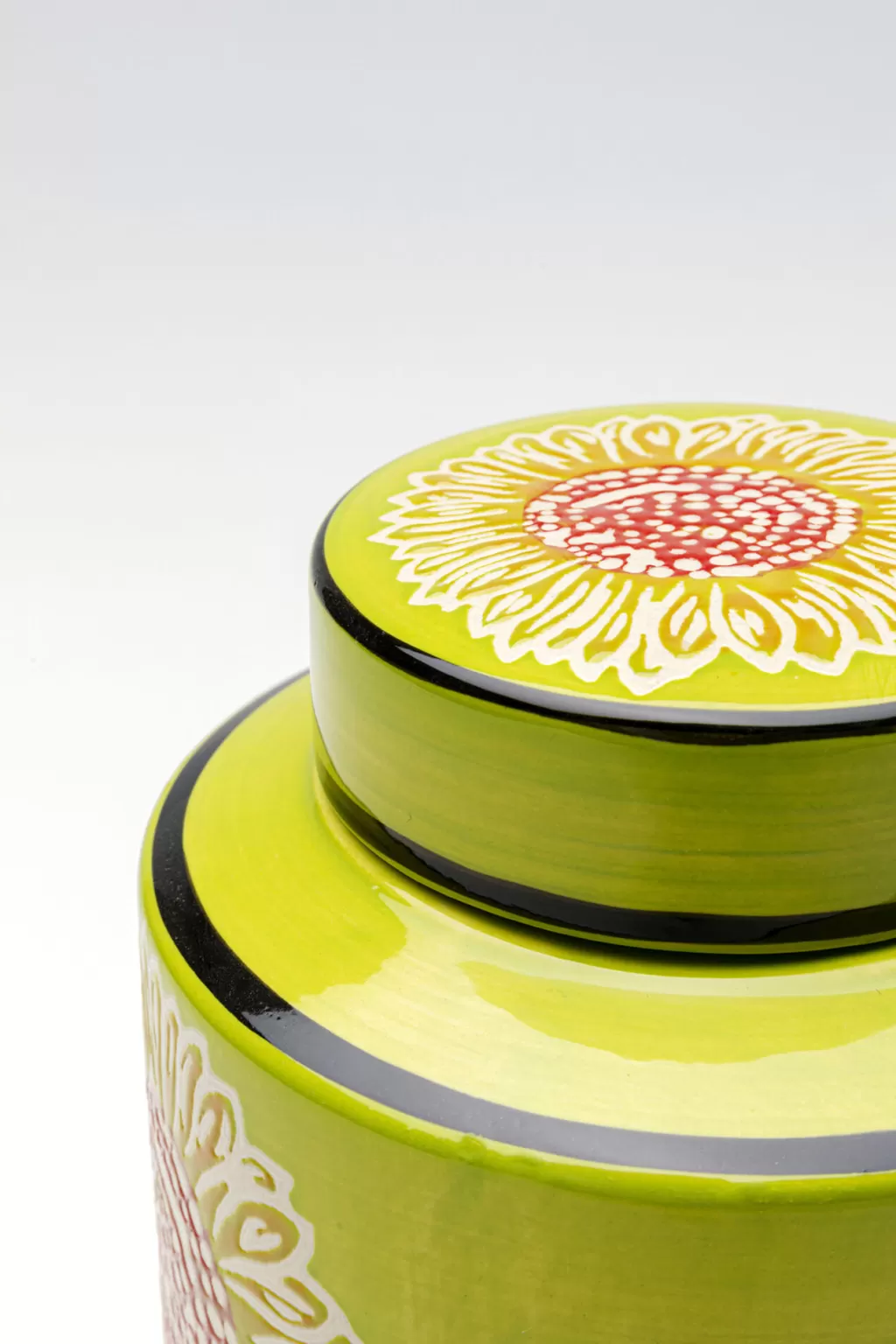 Vase décoratif Bloom Green en céramique - Vert printanier - KARE Design - Cache-pot moderne pour intérieur (27 cm)