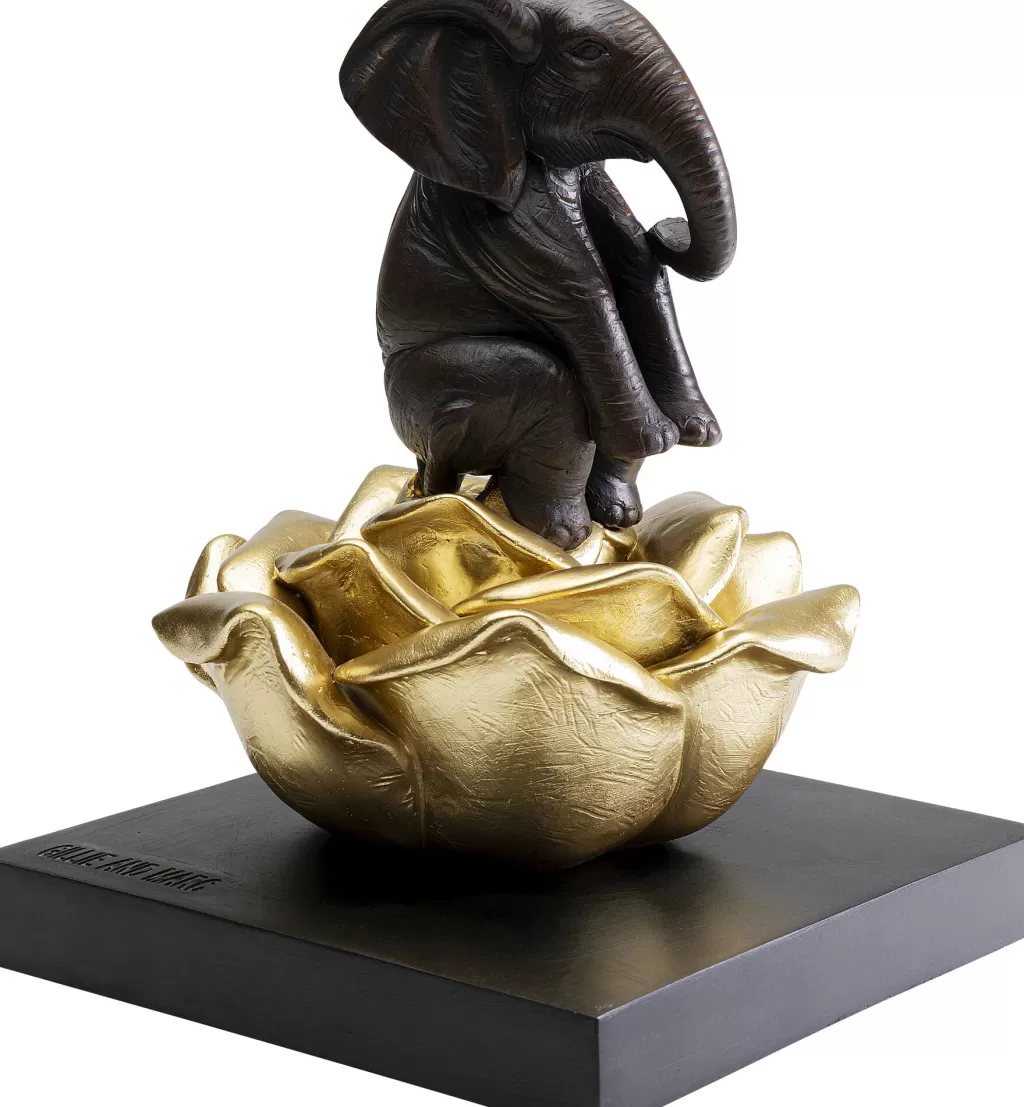 Élégant Éléphant Fleuri - Figurine Décorative 22cm Design par KARE