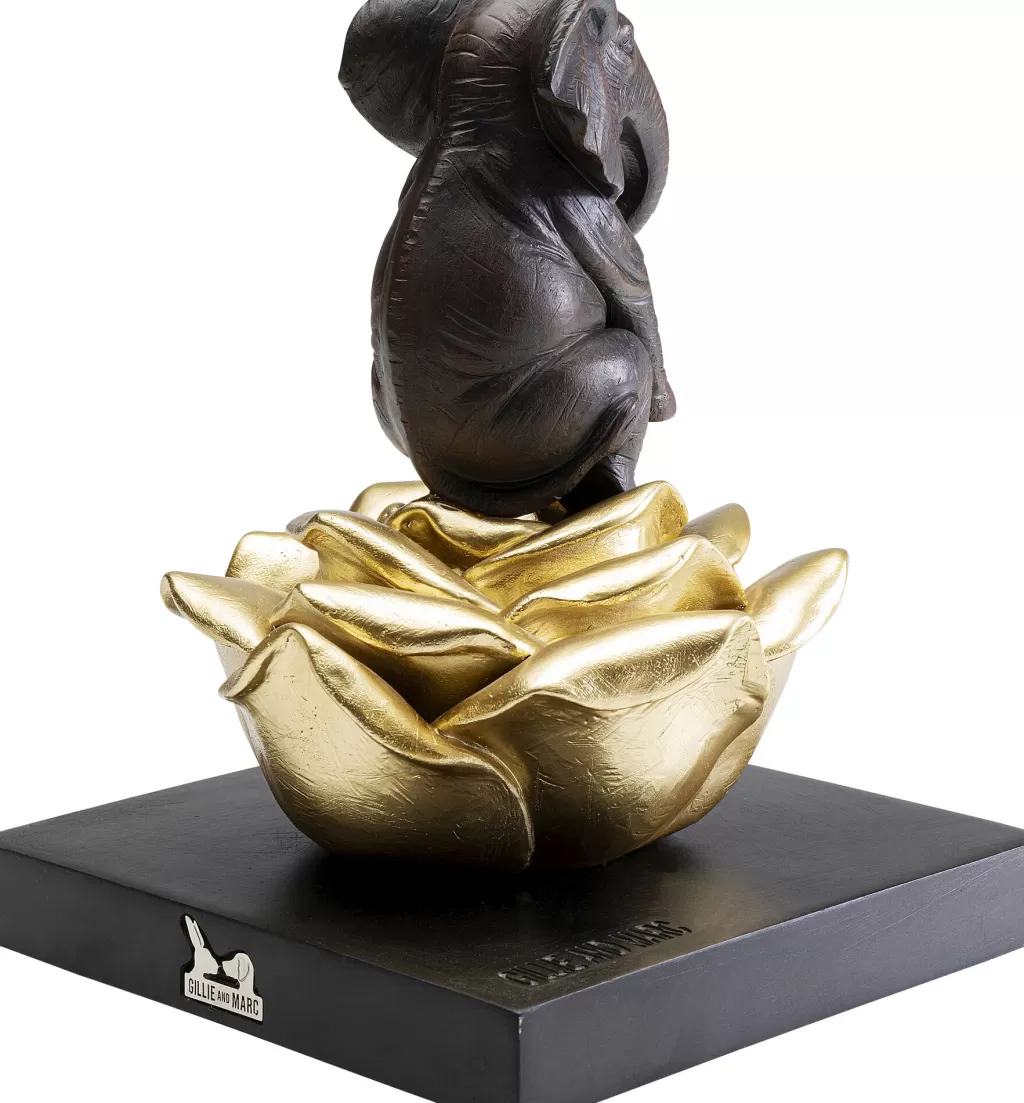 Élégant Éléphant Fleuri - Figurine Décorative 22cm Design par KARE
