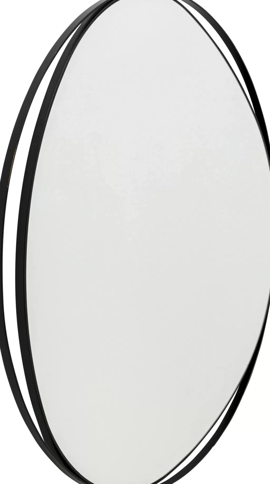Miroir mural décoratif Bonita par KARE - Modèle contemporain en noir, diamètre 80 cm