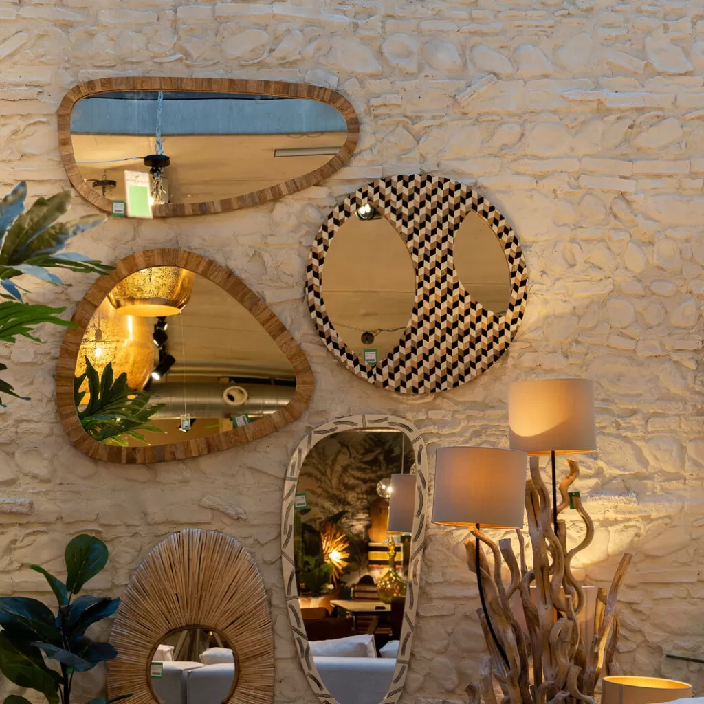 Miroir mural décoratif Bora Bora - Design épuré pour intérieur contemporain - 43 x 93 cm par Kare Design