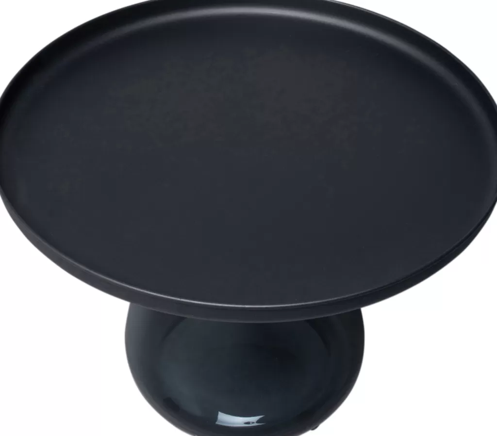 KARE Design - Table d'appoint fumée Bottiglia | Noir sophistiqué Ø60 cm pour salon contemporain