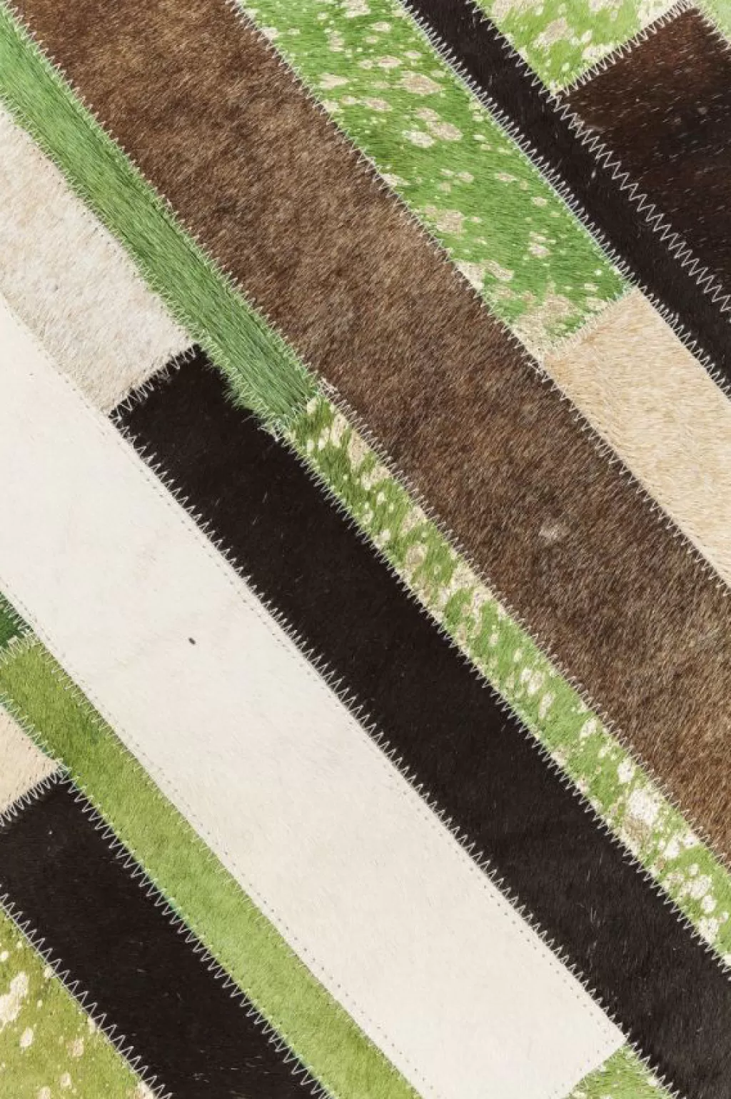 Tapis design moderne KARE - Motif Brique, Vert Sapin (170 x 240 cm)