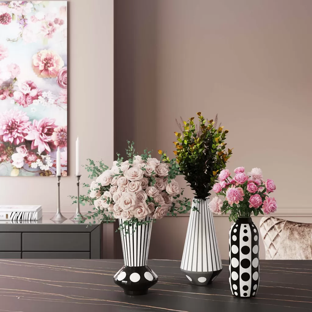 Vase décoratif Brillar - Design contemporain en céramique émaillée - Décoration d'intérieur élégante - Hauteur 40 cm - Collection exclusive KARE