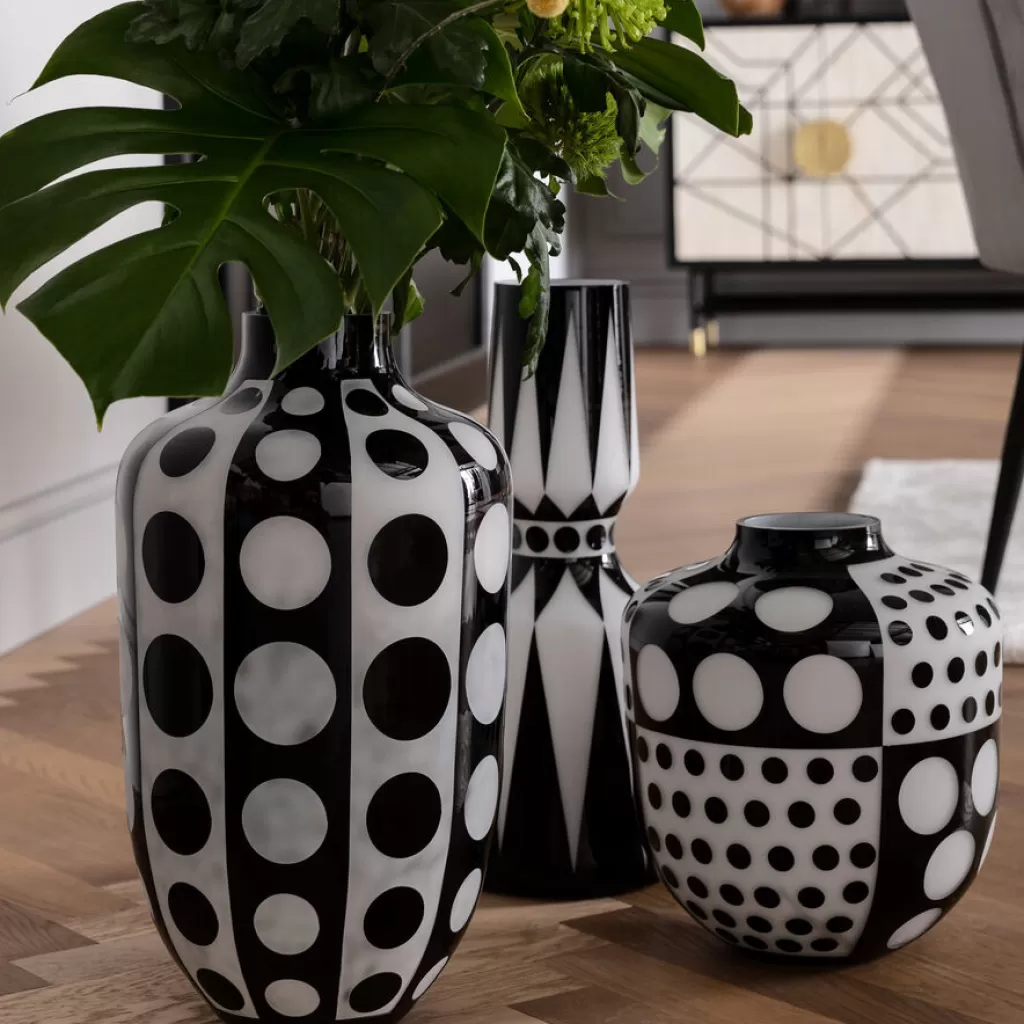 Vase design Brillar - Collection moderne KARE - Pièce élégante pour intérieur contemporain (Hauteur 45 cm) - Objet décoratif premium en céramique