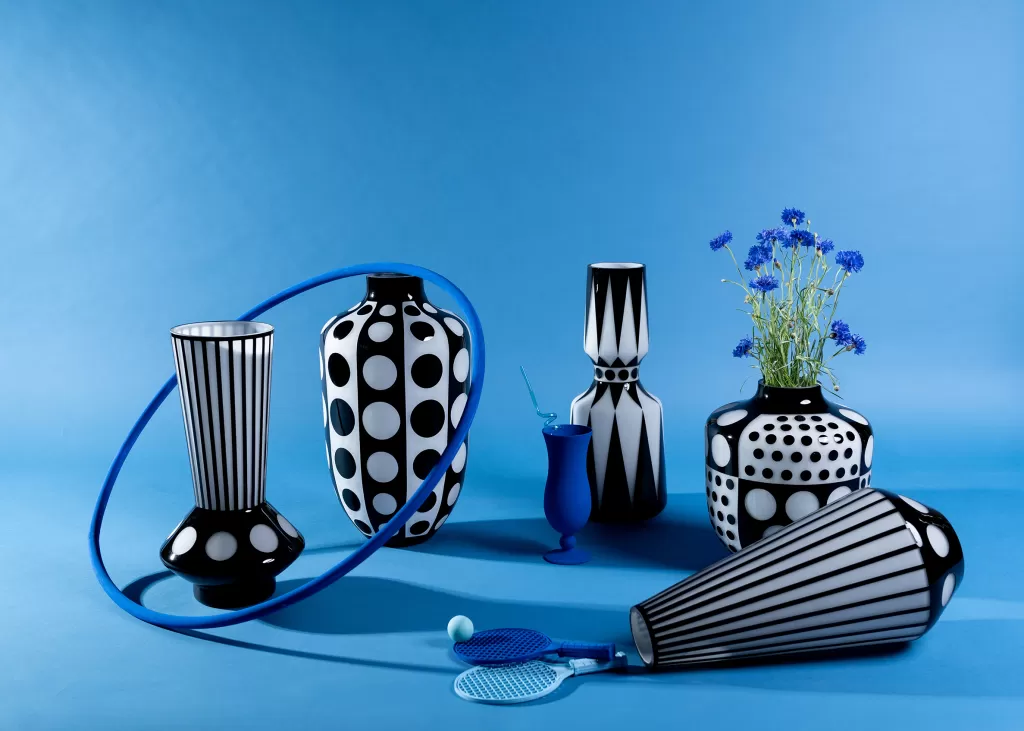 Vase design Brillar - Collection moderne KARE - Pièce élégante pour intérieur contemporain (Hauteur 45 cm) - Objet décoratif premium en céramique
