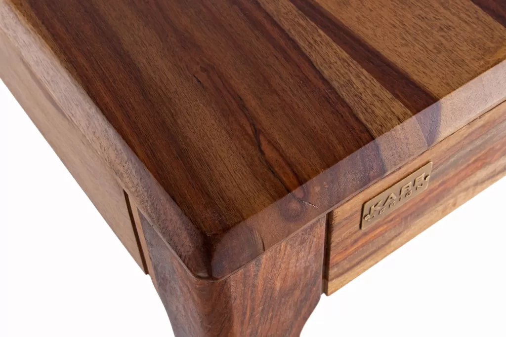 Table basse Brooklyn Nature par KARE Design - Plateau bois massif 160x80 cm, dimensions généreuses pour votre intérieur contemporain