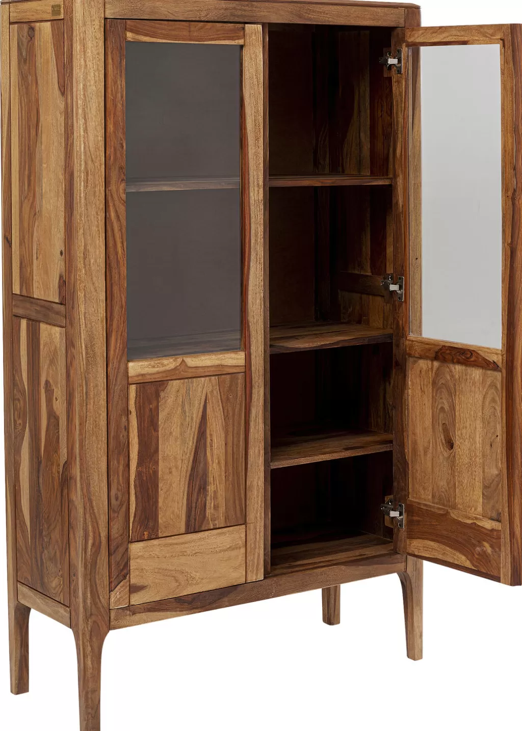 Vitrine Brooklyn Nature par KARE Design - Armoire de présentation avec 2 portes en verre, style industriel épuré - Collection exclusive éco-responsable