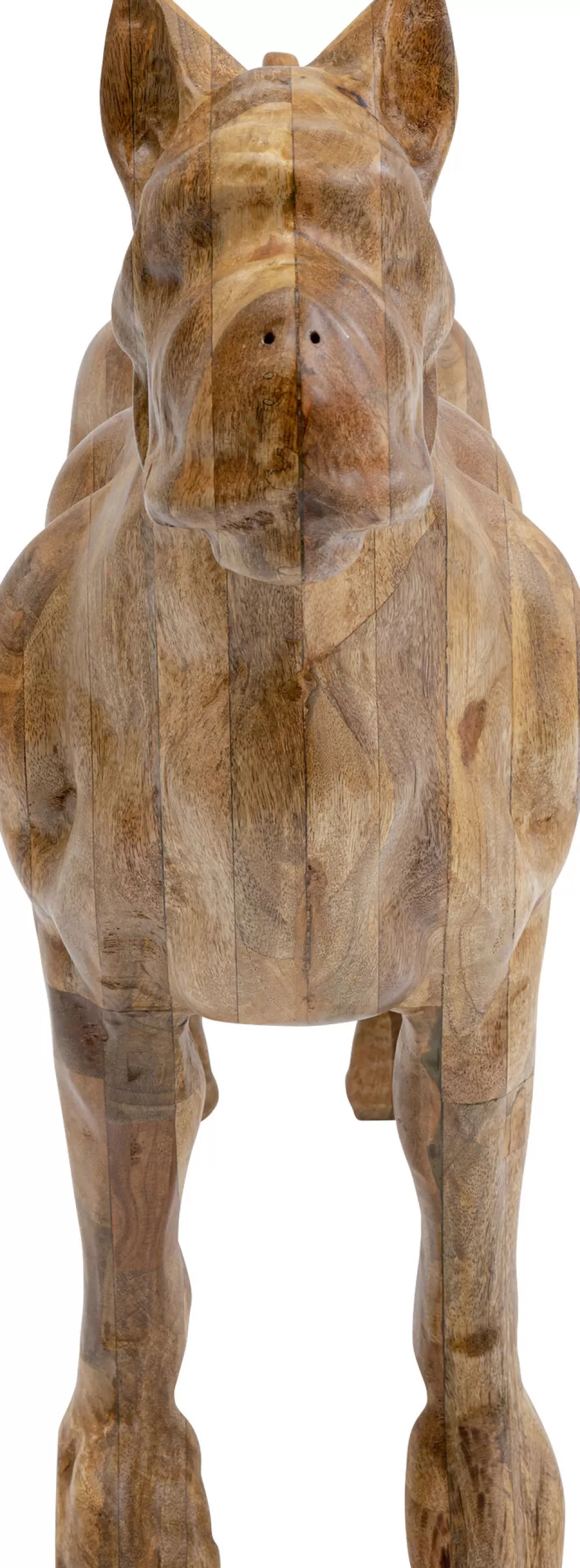 KARE Design - Sculpture Murale Bulldog en Bois Massif, Décor Moderne - Dimensions H70 x L78 cm