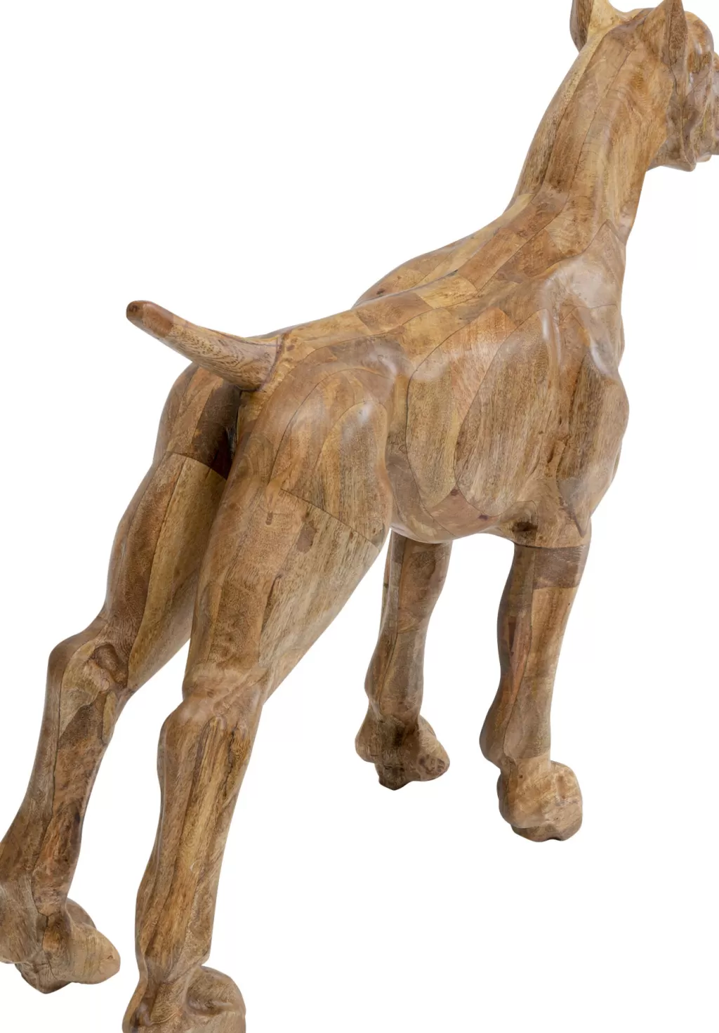 KARE Design - Sculpture Murale Bulldog en Bois Massif, Décor Moderne - Dimensions H70 x L78 cm