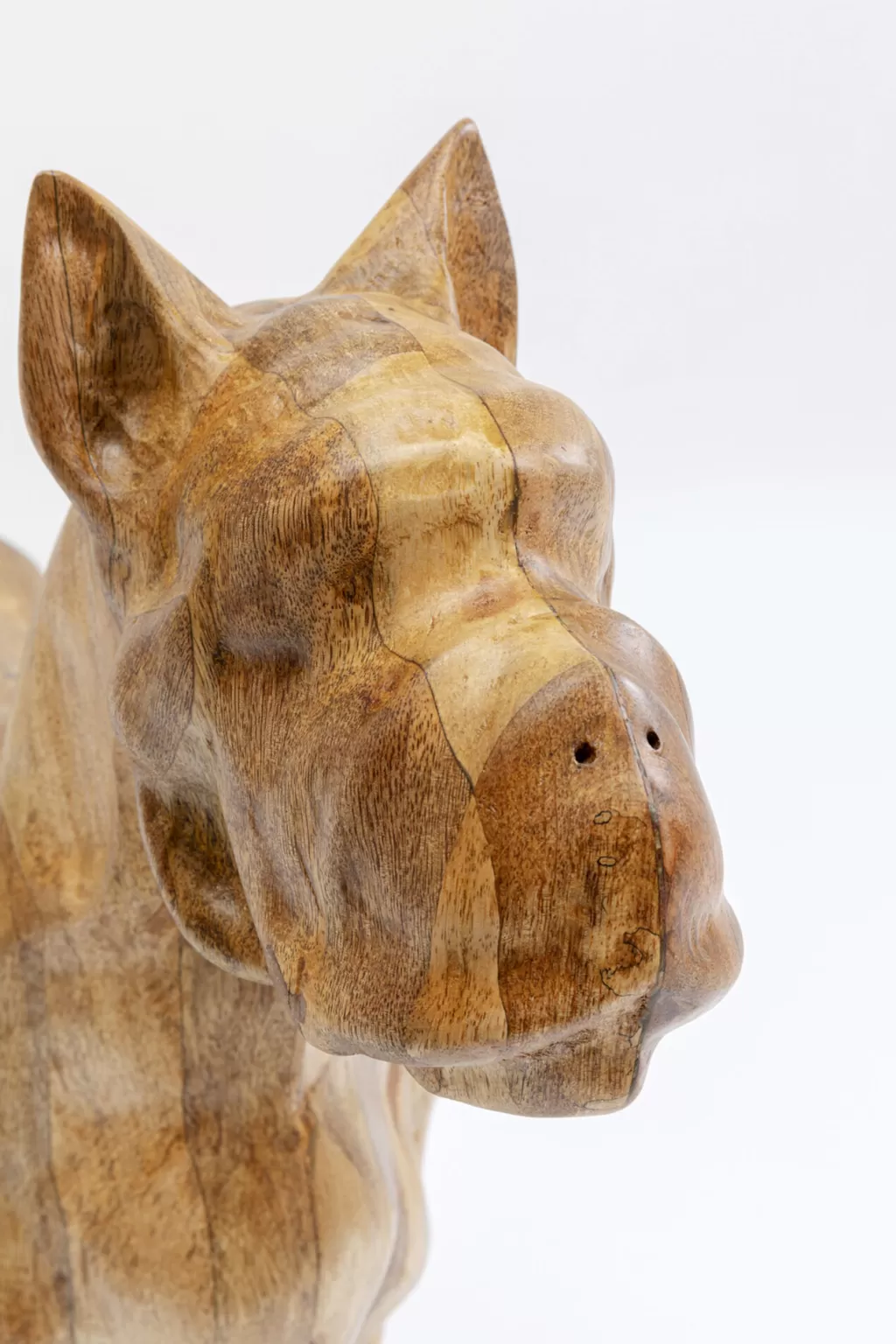 KARE Design - Sculpture Murale Bulldog en Bois Massif, Décor Moderne - Dimensions H70 x L78 cm