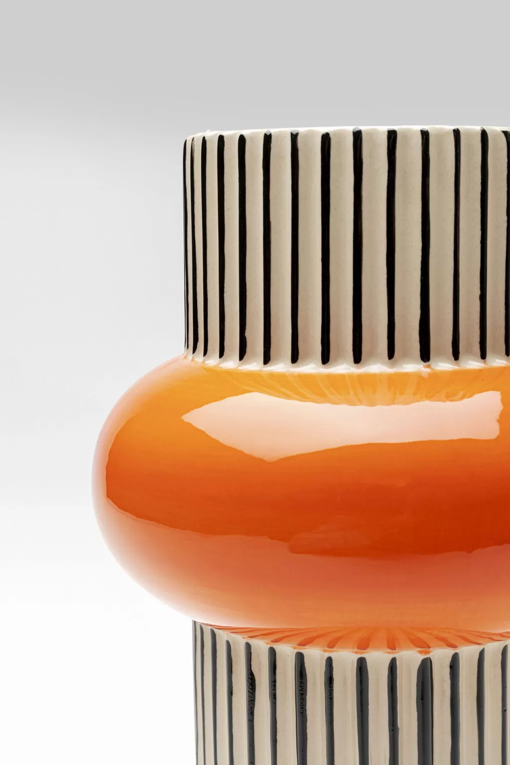 Vase design Calabria - Élégante décoration orange de 28 cm par KARE Design