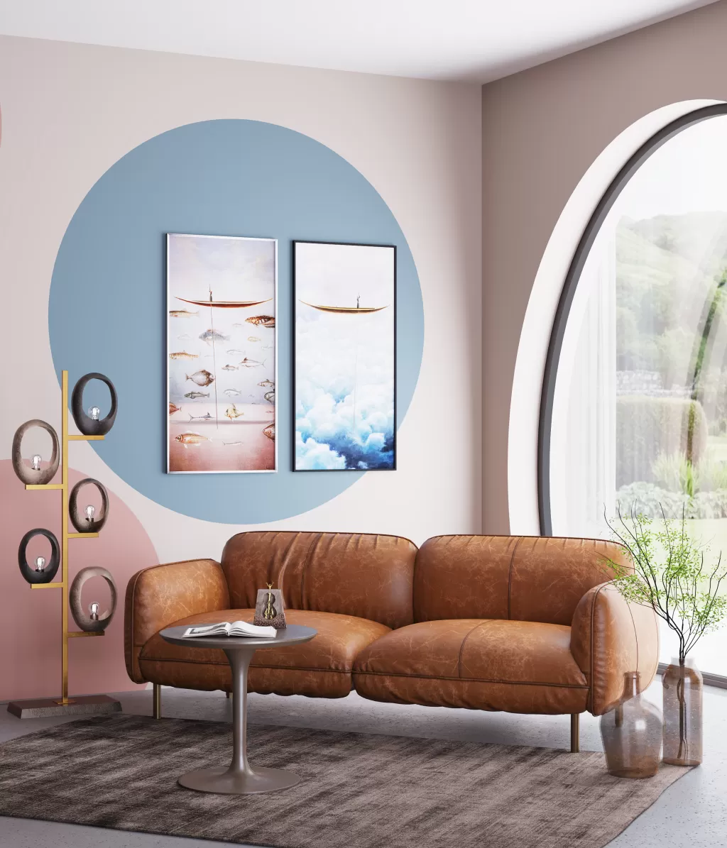Canapé design contemporain Calgary 226 cm en tissu résistant - Collection exclusive KARE pour salon moderne (226cm)