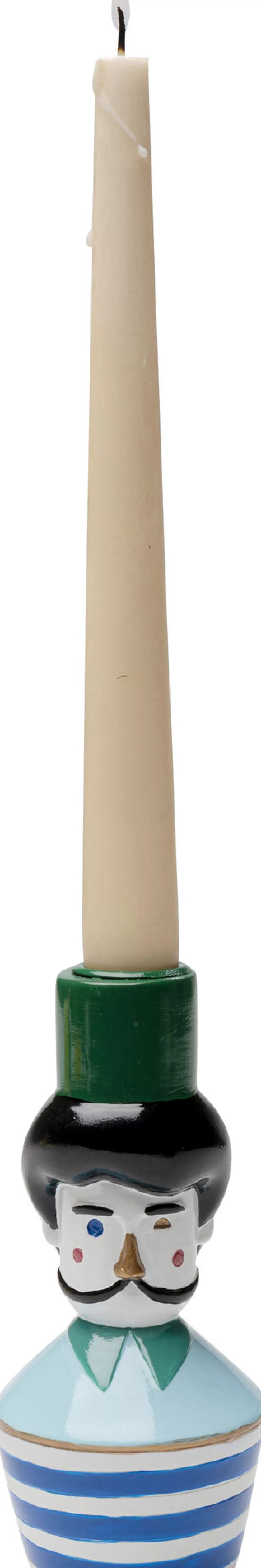 Porte-bougie design Monsieur Moustache - Élégant support pour bougies KARE - Hauteur 16 cm - Décoration d'intérieur contemporaine