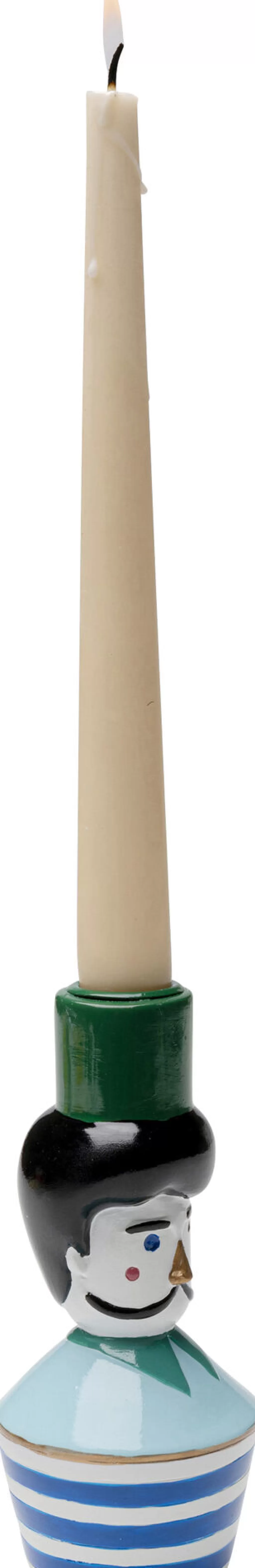 Porte-bougie design Monsieur Moustache - Élégant support pour bougies KARE - Hauteur 16 cm - Décoration d'intérieur contemporaine